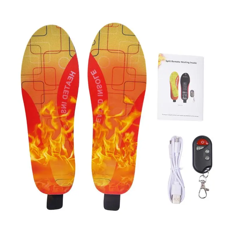 

USB Heated Shoe Insoles Feet Warm Sock Pad Mat Wireless Temperature Contrl Electrically Heating Insoles Warm Thermal Insoles