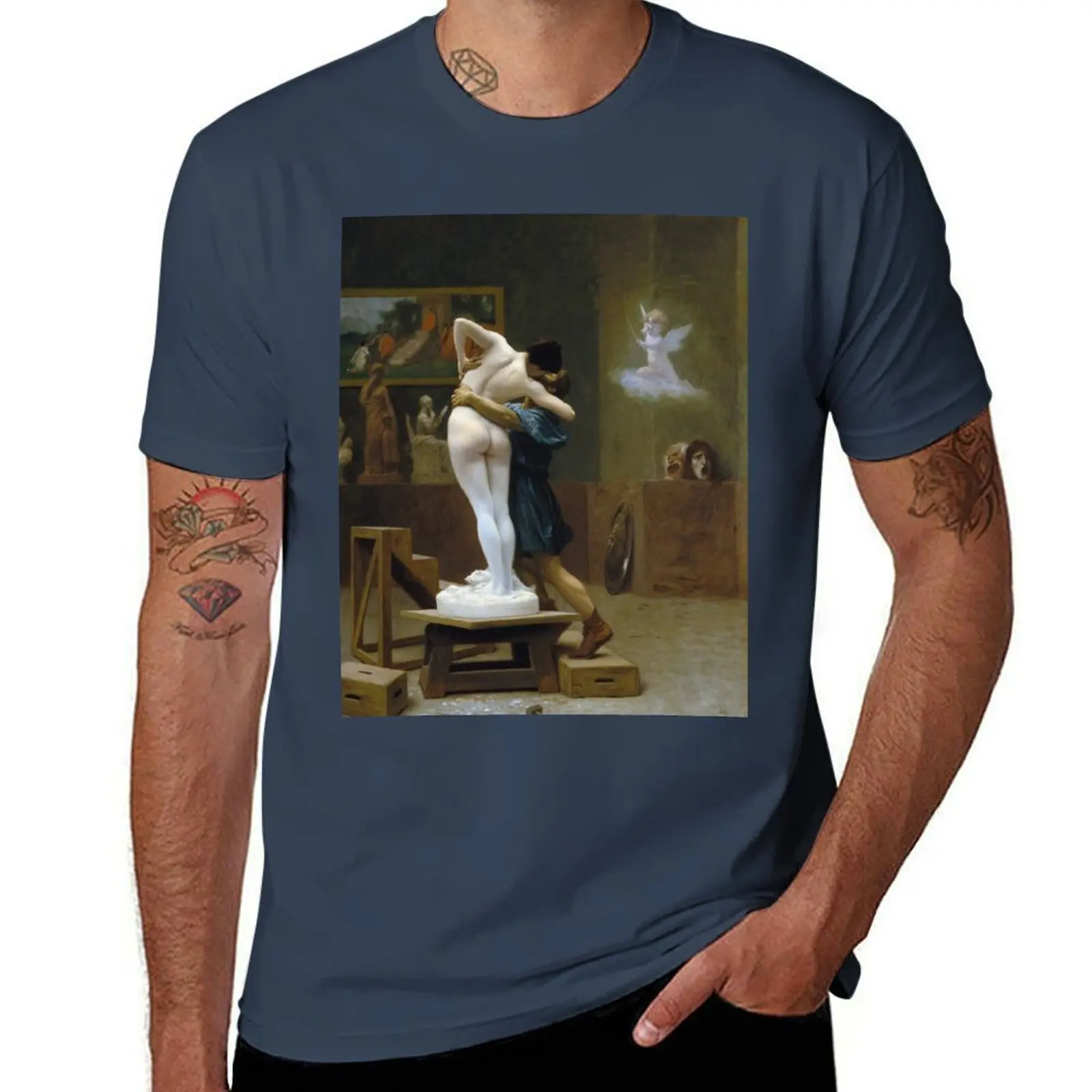 Фото Футболка Jean-Leon Gerome - Pygmalion And Galatea, удобная рабочая футболка №1