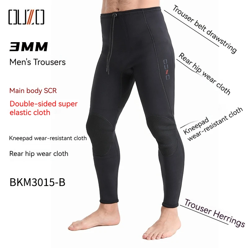 OUZO 3 мм суперэластичный гидрокостюм с длинными рукавами мужской утолщенный