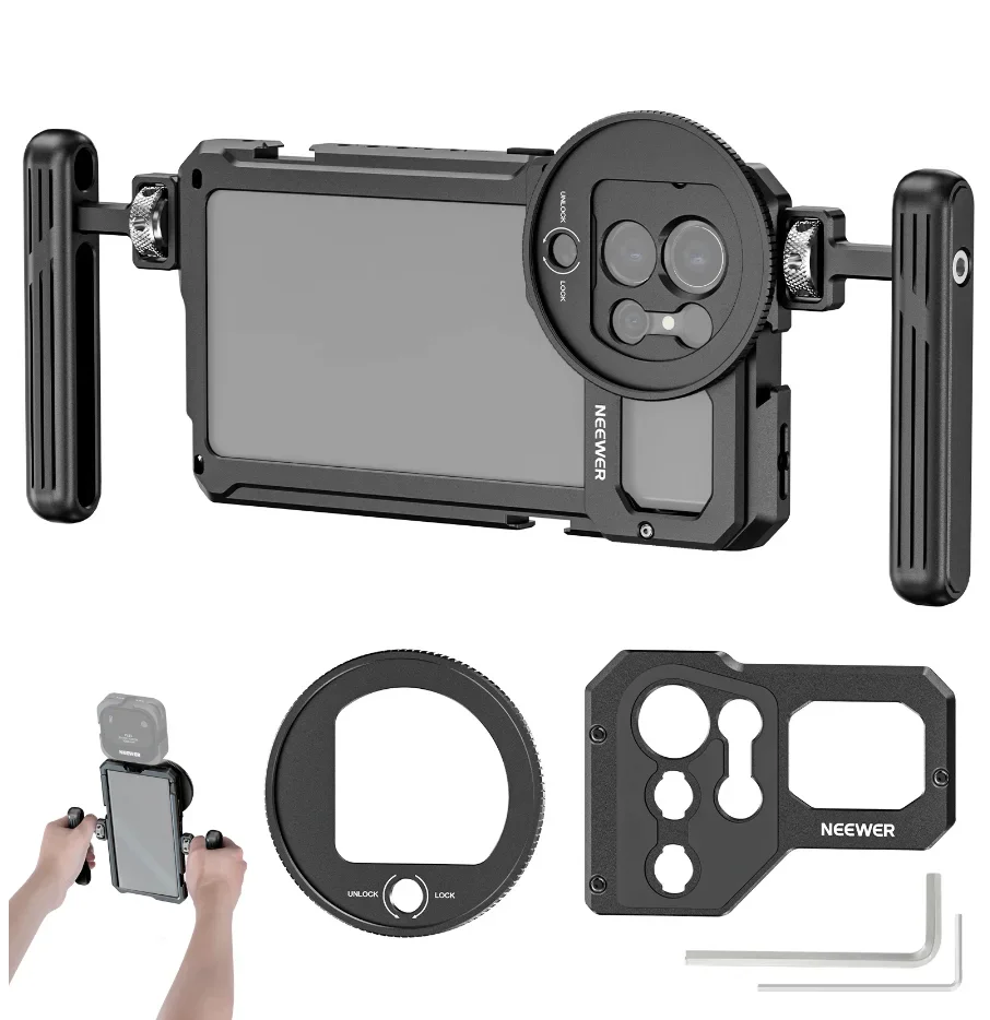 Комплект для видеокамеры NEEWER Samsung S23 Ultra с двумя боковыми ручками и стабилизатором