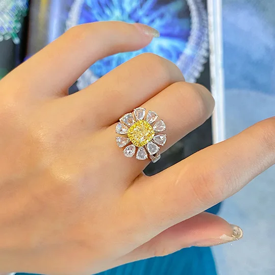 

Горячая Распродажа, новинка, Имитация натурального топаза, полноразмерное Открытое кольцо для женщин