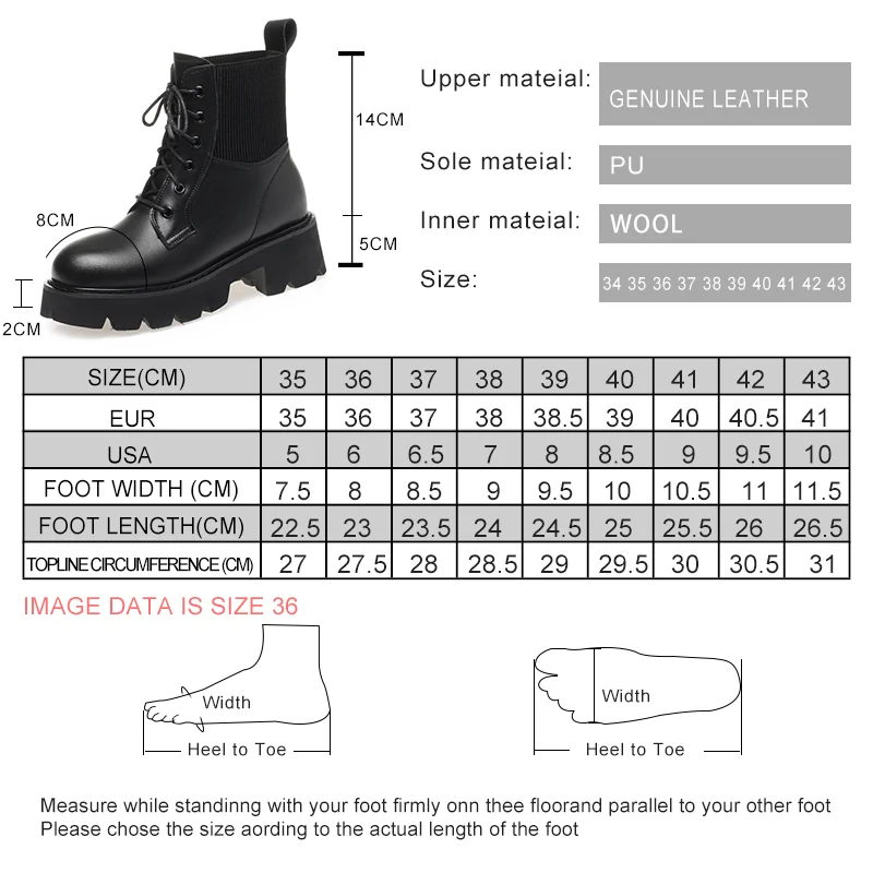 AIYUQI Ankle Boots Women Genuine Leather 2023 Winter Fashion Wool Women Boots Round Toe Platform Women Snow Boots