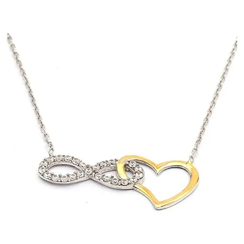 

925 Sterling Silver Infinity Heart 925 Sterling Silver Necklace