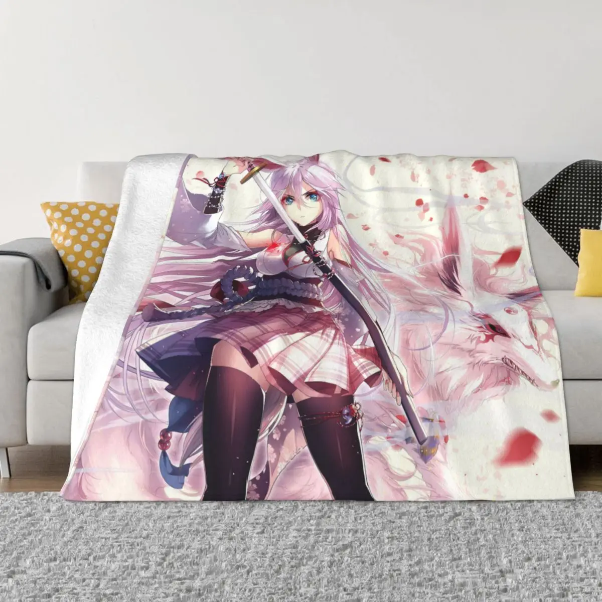 

Honkai Star Rail игровое одеяло Фланелевое украшение Katana Yae Sakura портативное домашнее покрывало