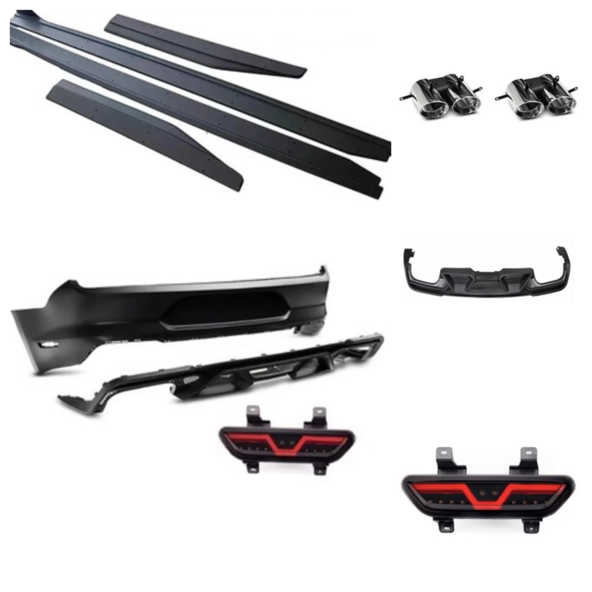 Задний бампер из углеродного волокна боковая юбка задний для Ford Mustang GT500 2015-2022