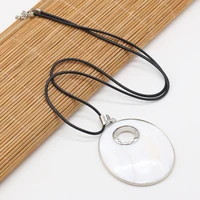 natural shell white alloy egg pendant necklace for jewelry making diy necklace accessories charm wedding gift party decor45x55mm