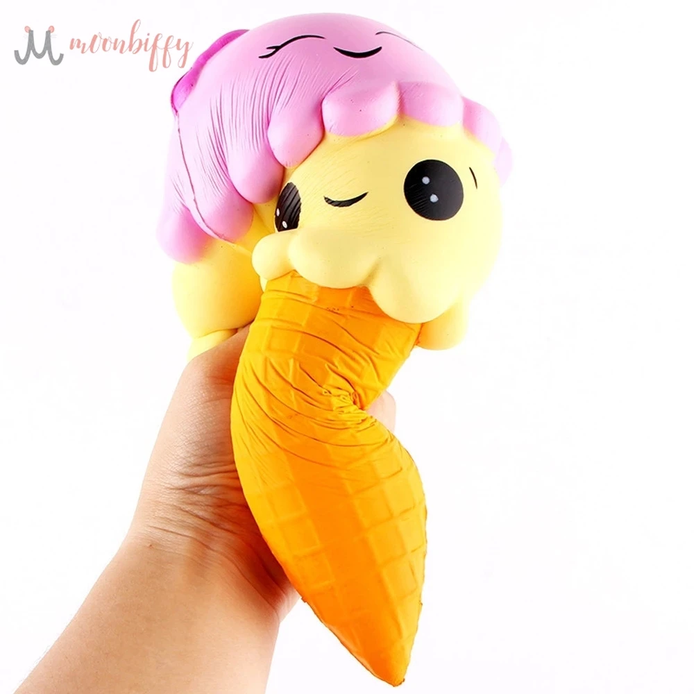 

Cute Soft Slow Rising Jumbo Ice Cream Squishies Kids Funny Soft Anti Stress Toy Gifts with Retail Package Stress Reliever Toys