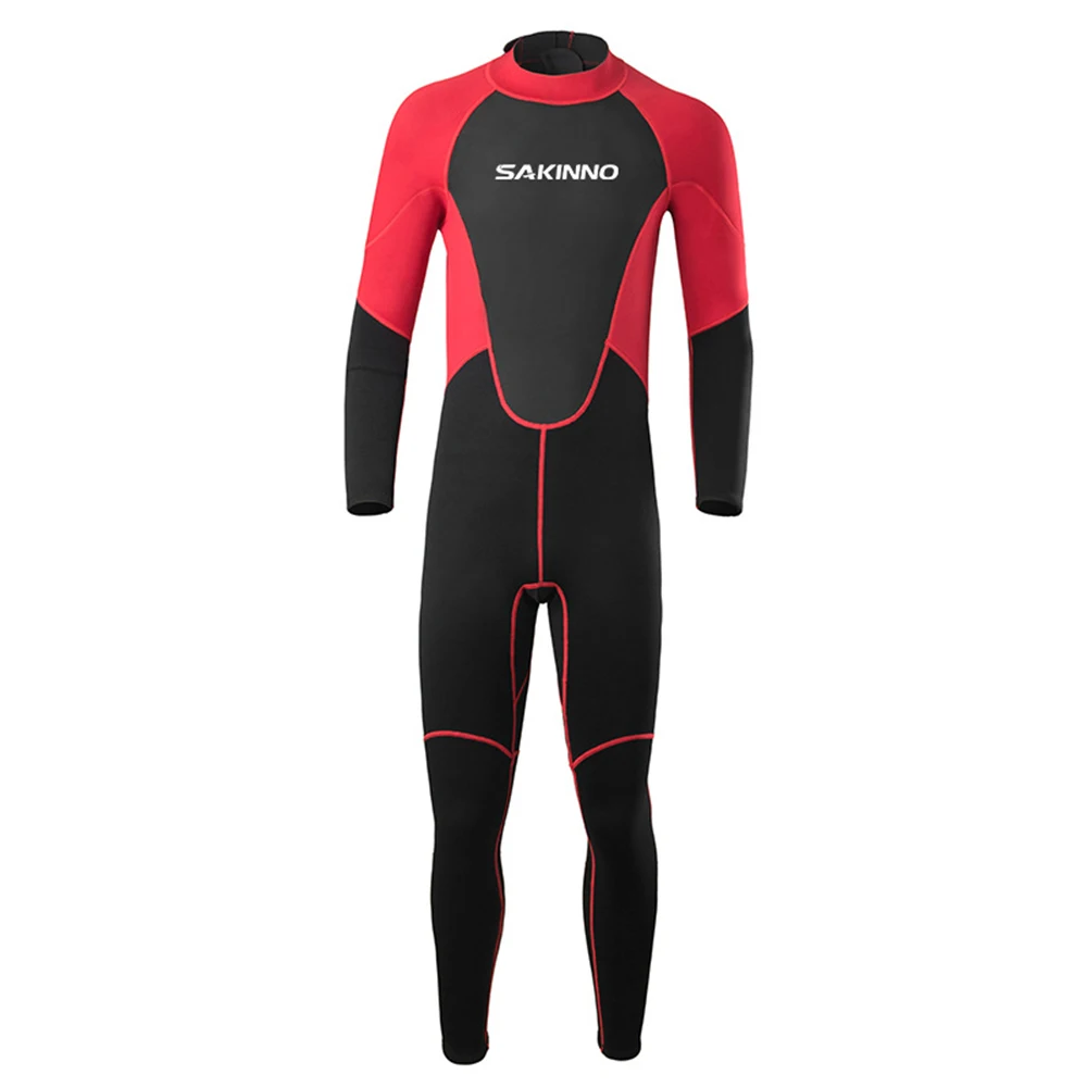 2MM Neoprene Wetsuit Fashion Men's One Piece Long Sleeve Warm Sunscreen Water Sports Swimming Surfing Snorkeling Wetsuit