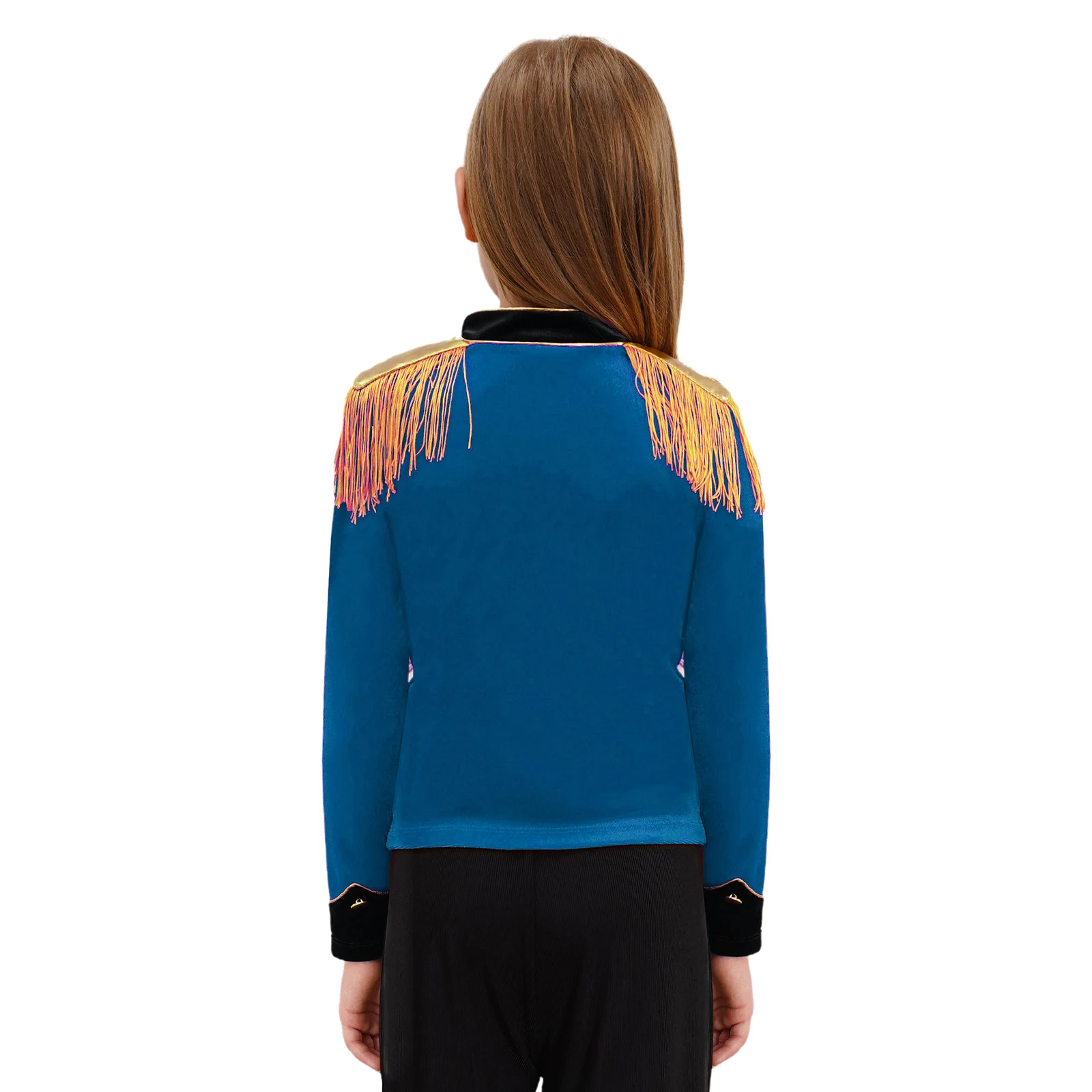 Костюм для косплея зрителя цирк эполет с бахромой и кисточками пиджак на молнии