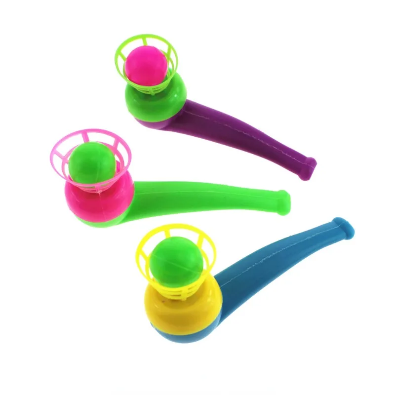 

Hot Sale 1PCS Children Toys Sports Games Blow Pipe Balls Kid Blow Blowing Gift Plastic Pipe Balls Toy for Girls Color Random