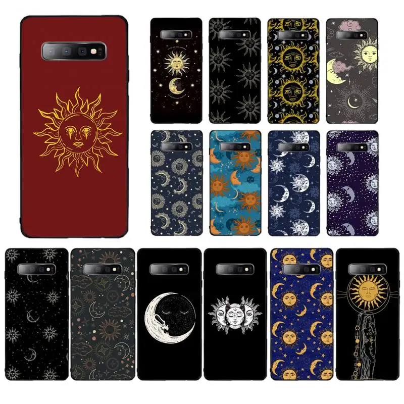 

FHNBLJ Funny Sun Moon Face Phone Case for Samsung S10 21 20 9 8 plus lite S20 UlTRA 7edge