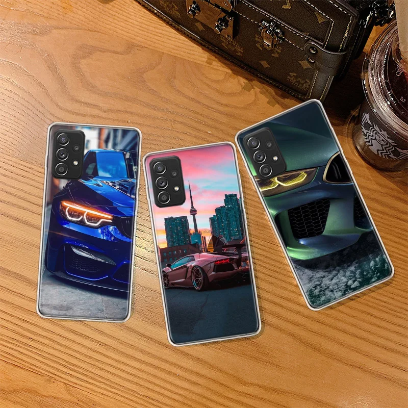 

New Blue white black Phone Case For Galaxy Note 20 Ultra 10 Lite 9 8 Samsung M11 M12 M21 M30S M31S M32 M51 M52 J8 Plus J6 J4 Cov