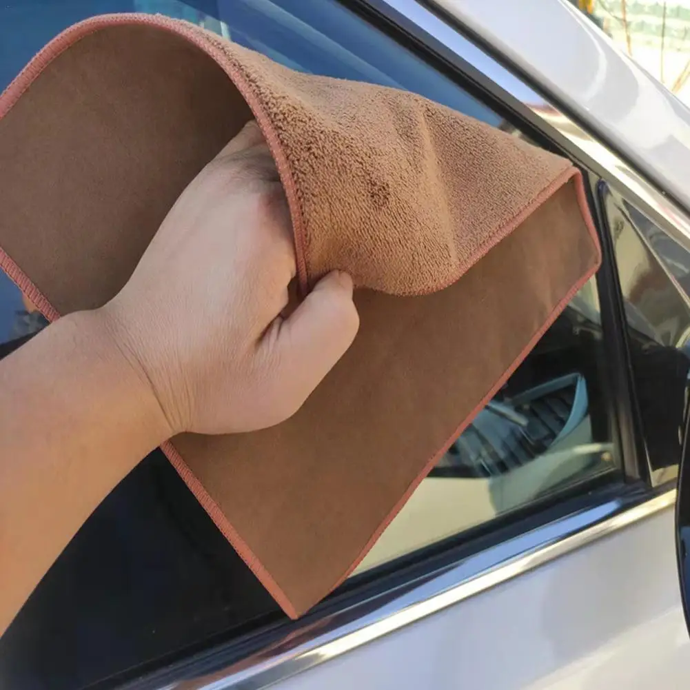

Super Absorbent Car Drying Towel Suede & Coral Velvet Towel Auto Cloth Cleaning Accessories Car Double-sided Car Multipurpo Y7a6