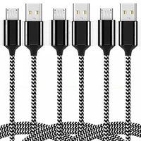 usb charging cable 10ft 3m nylon braided controller charger micro usb high speed charger sync cord for controller devices