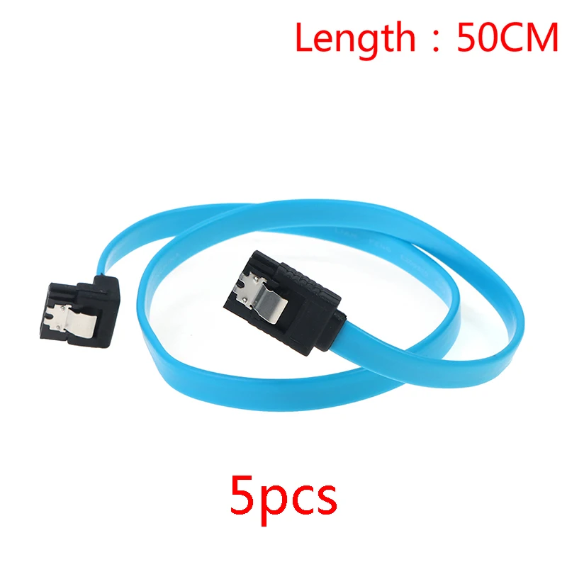

5 шт., кабель SATA 3,0, 18 дюймов, SATA3 III, 6 ГБ/сек., под прямым углом 90 градусов для жесткого диска