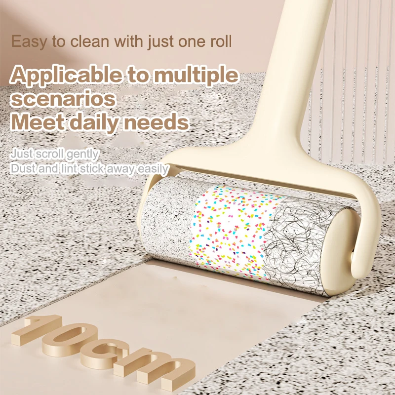 13*6*21cm Tearable Roll Paper Hair Sticky Roller Dust Pet Remover Brush Clothes Carpet Cleaning Replaceable Core