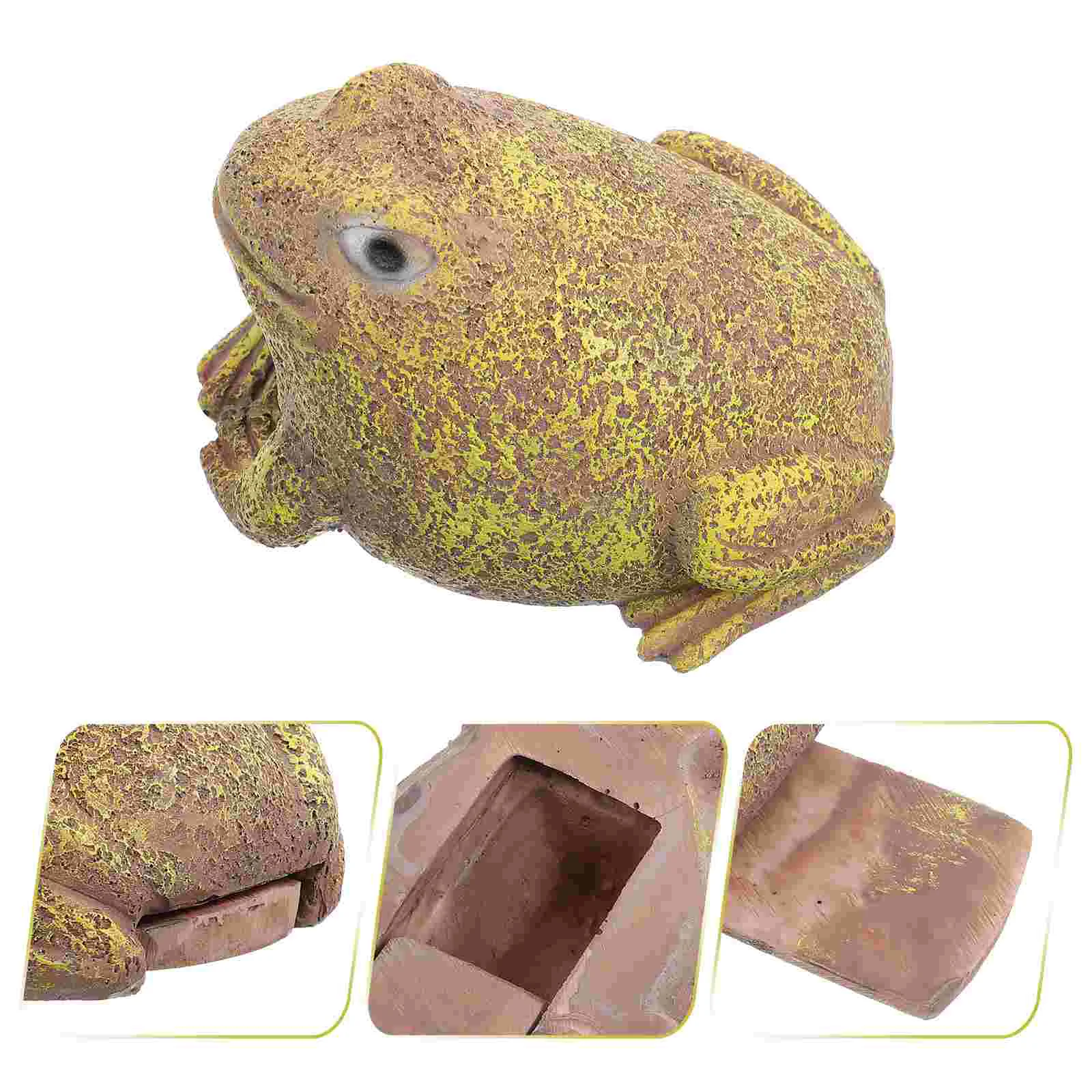 

Gadgets Key Storage Stone House Hider Outdoor Decor Statue Rock Beach Resin Simulated Frog