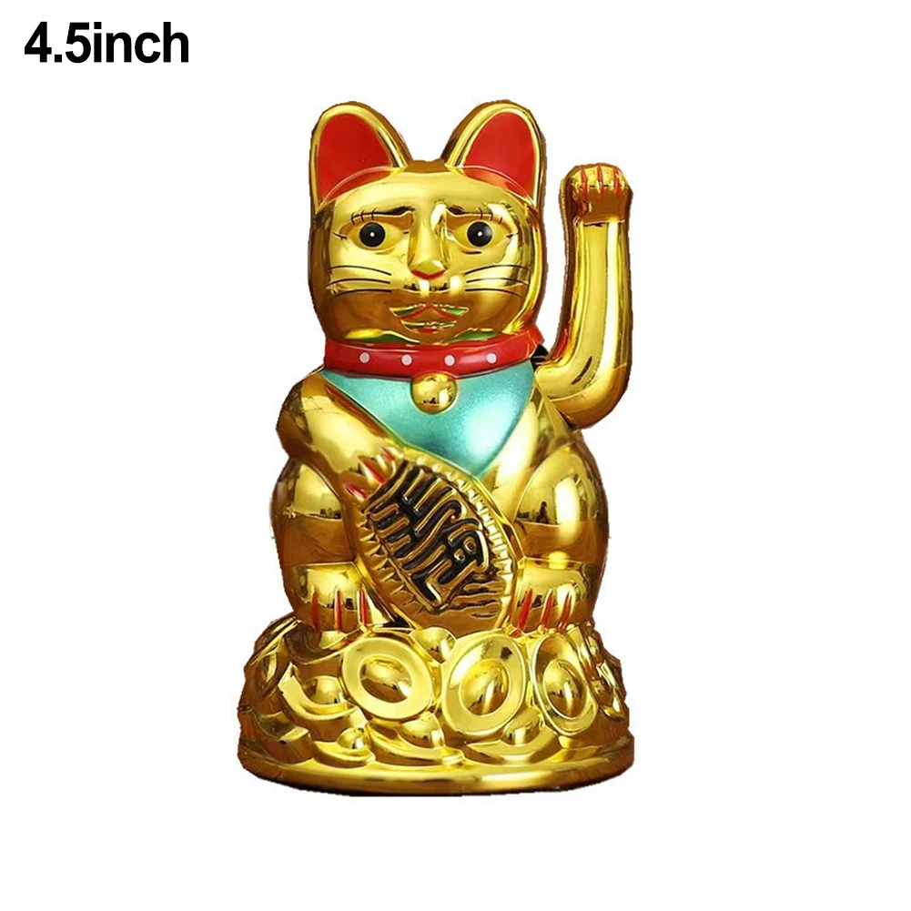 

Chinese Lucky Wealth Waving Cat Gold Waving Hand Cat Home Decor Welcome Waving Cat Sculpture Statue Decor Car Ornament