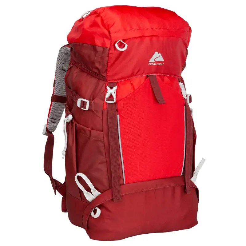 

Ozark Trail 47 литровый гидратационный совместимый, походный, кемпинг, дорожный Рюкзак, красный, унисекс