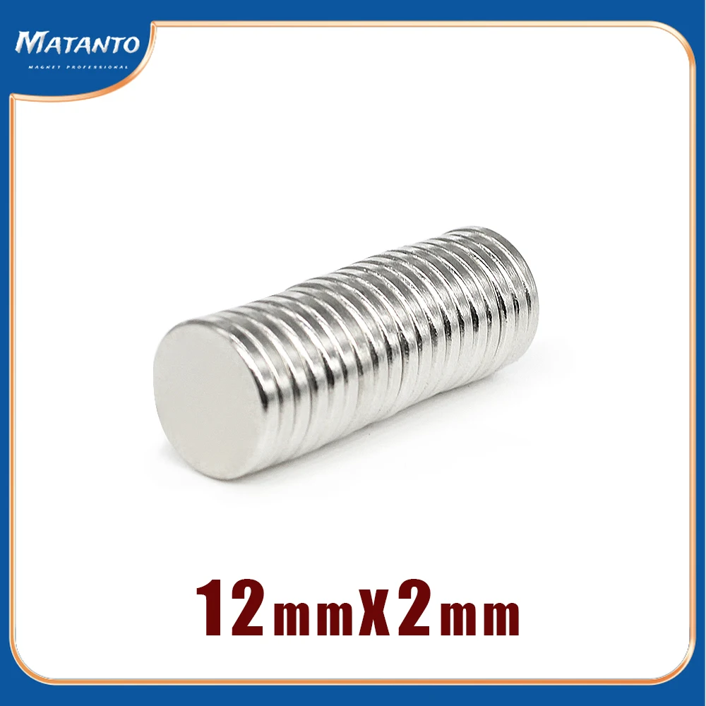 

10/20/50/100/150/200PCS 12x2mm N35 Disc Rare Earth Neodymium Magnet 12*2 mm Round Permanent Magnet 12x2 Strong Powerful Magnets