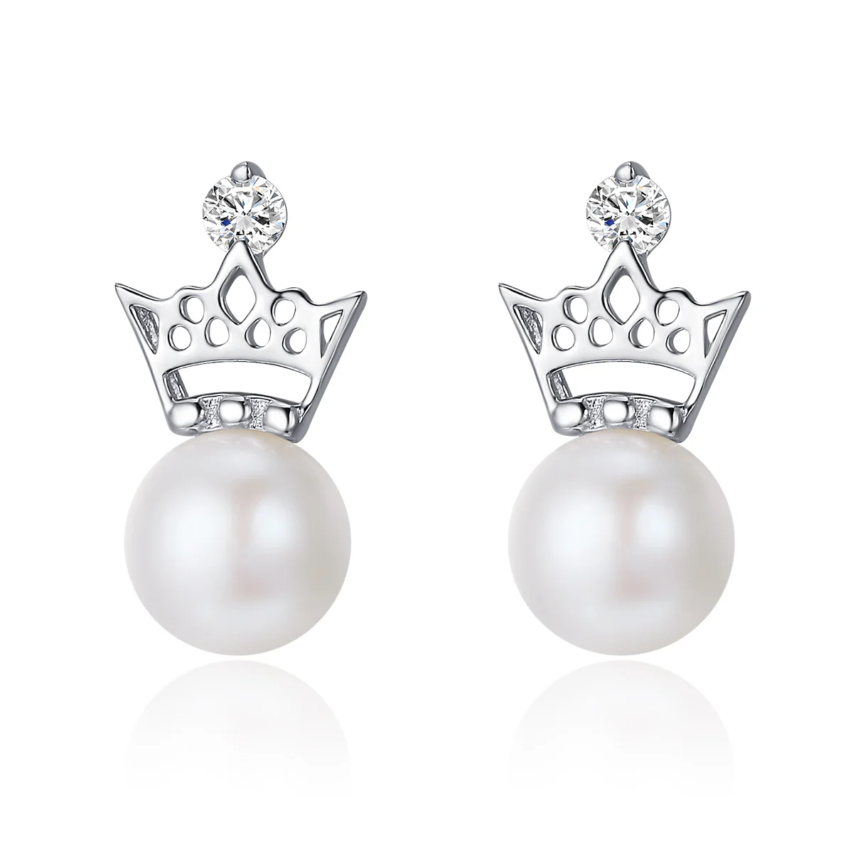 

SE5 Silver Drop Earrings Round Sparking Zircon Fine Jewelry Charming Earring For Women