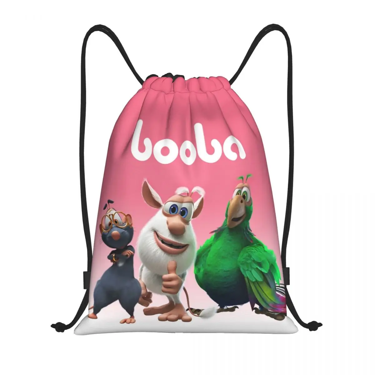 New Animation For Kids Booobas Drawstring Backpack Women Men Gym Sport Sackpack Portable Anime Cartoon Shopping Bag Sack