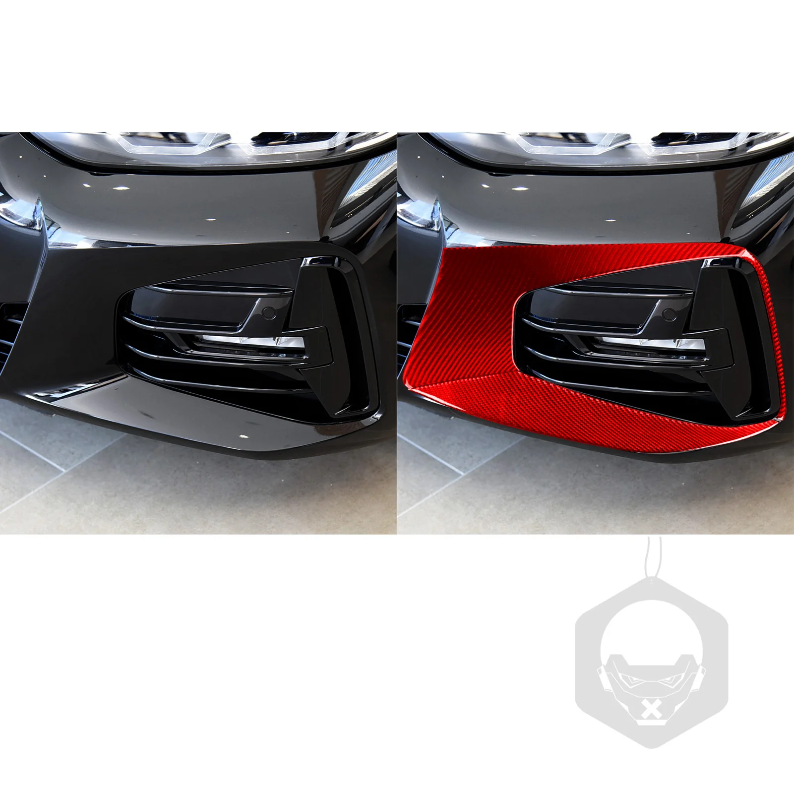 Для BMW 4 серии G22 G23 G26 2021-2024 углеродное волокно украшение на передний бампер