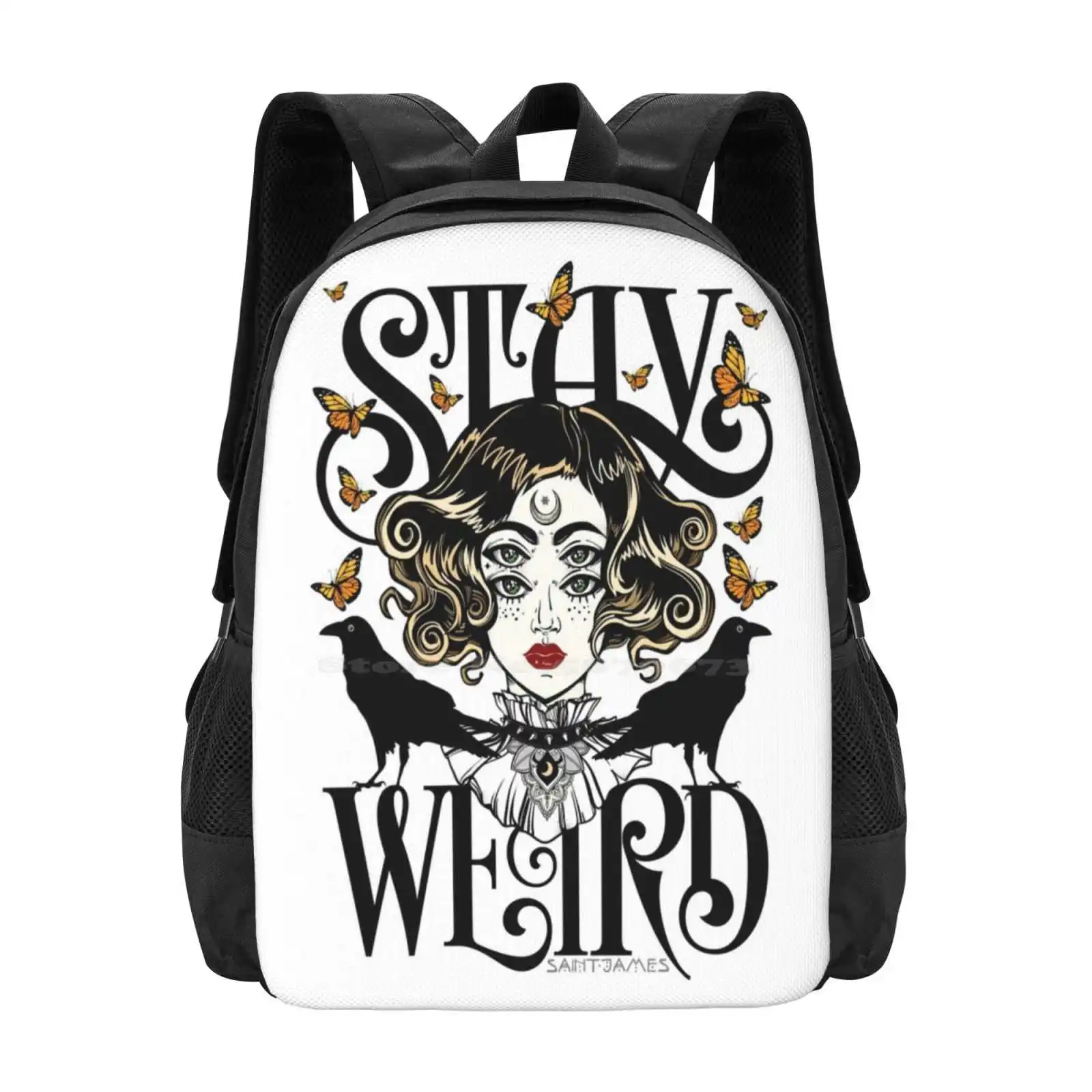 

Школьная сумка с рисунком «Роза и вороны»