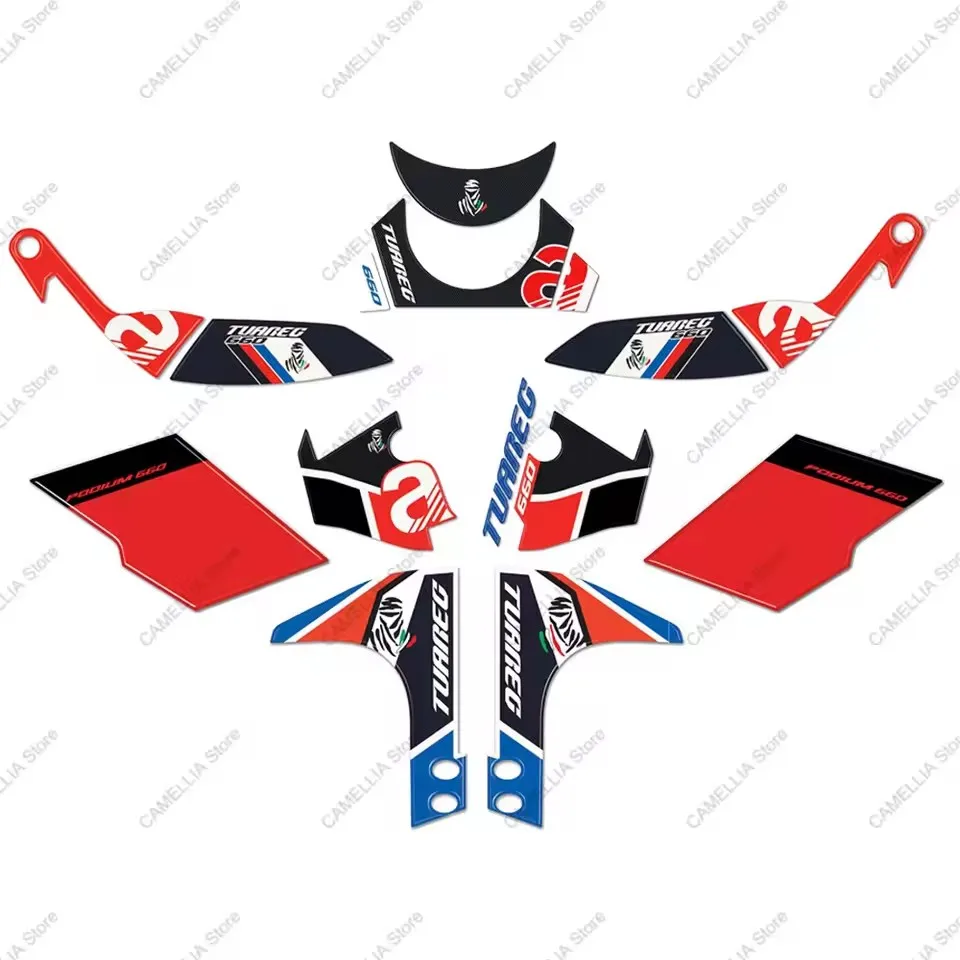 

Для Aprilia Tuareg 660 Podium 2024, наклейка на мотоцикл, водостойкая наклейка на бак мотоцикла, новый комплект наклеек на корпус мотоцикла
