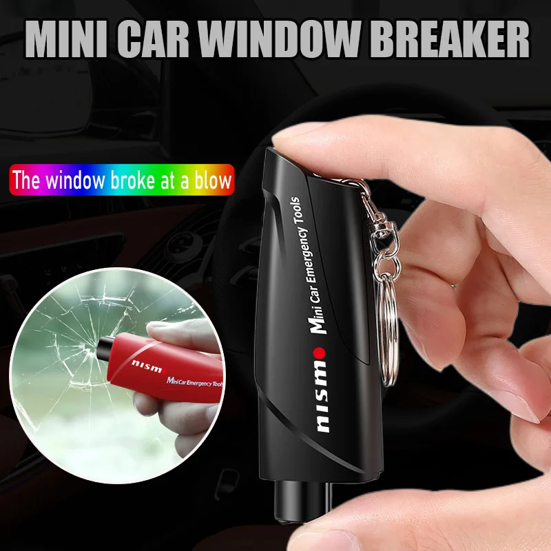 

Car Safety Hammer Emergency Escape Tool Seat Belt Cutter for Nismo R34 Gtr Emblem Watch Nissans Tiida Teana Skyline Accessories
