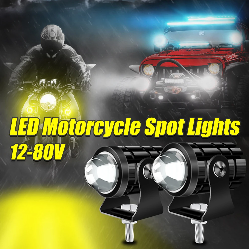 

Super Bright Motorcycle LED Explorers Headlight Projector Fisheye Lens LED Moto Fog Auxiliary Motorcycle Headlight Spotlights