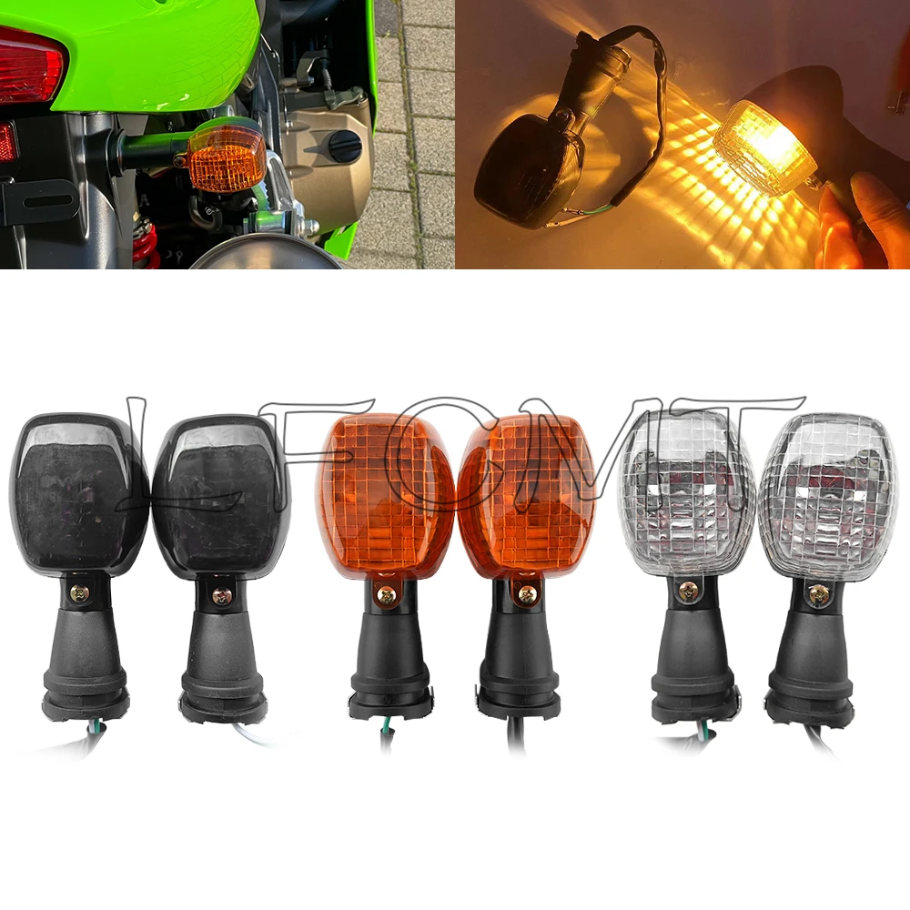 Фото Передний указатель поворота мотоцикла, подходит для KAWASAKI ZZR600 ZXR 750/R ZXR400 ZXR250 KLE 250/400/500 ZRX1200S GPZ500 №1