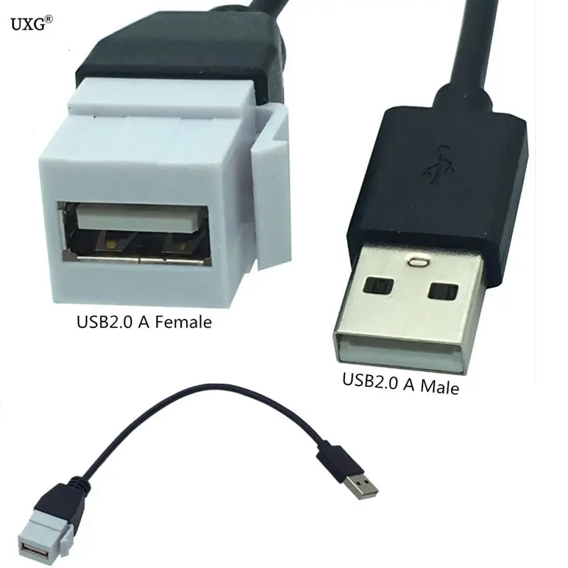 USB 2.0 A мама-мама папа-мама адаптер для крепления на панели настенной розетки