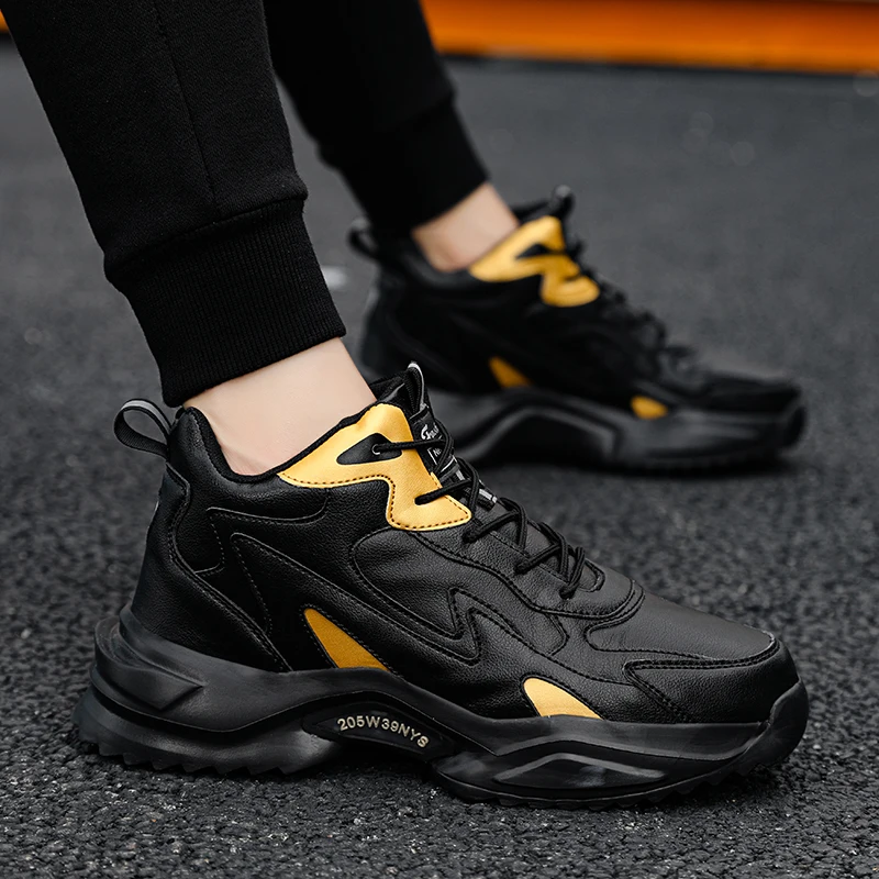 

Couple Summer Platform Men Casual Black Shoes Students Cushioning Tennis Women Sport Sneakers Plus Size 45 46