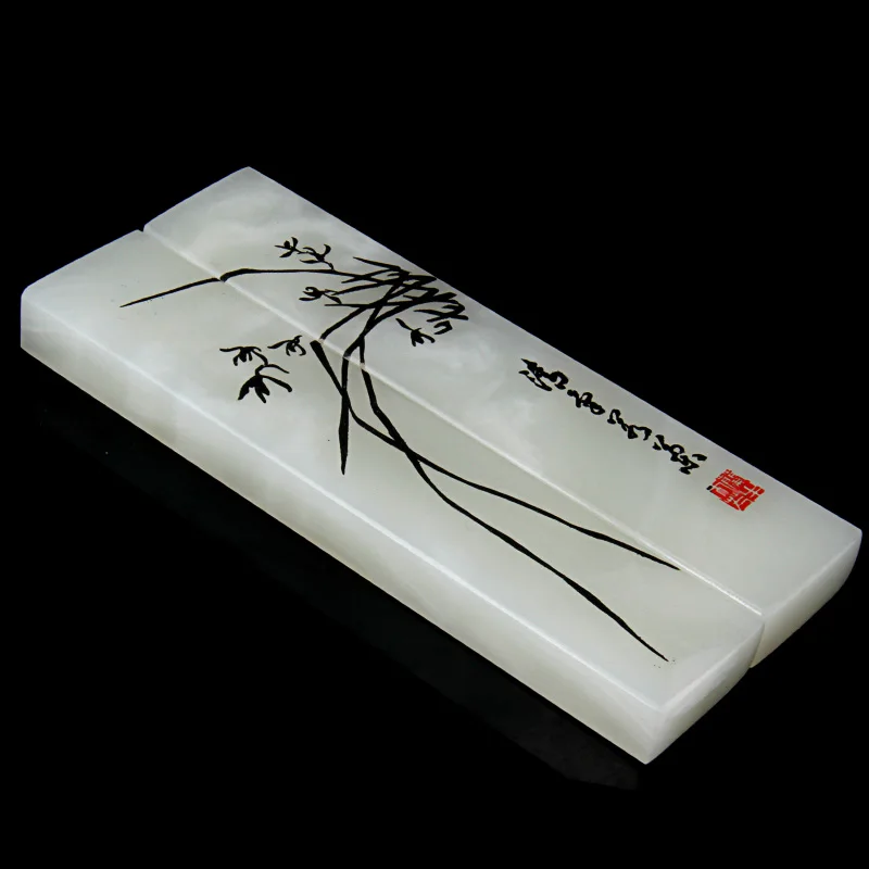 

SWEFONDE Natural Jade Weight Office Desk Decoration Plant Design Stone Calligraphy Pressing Paper Creative Stationery