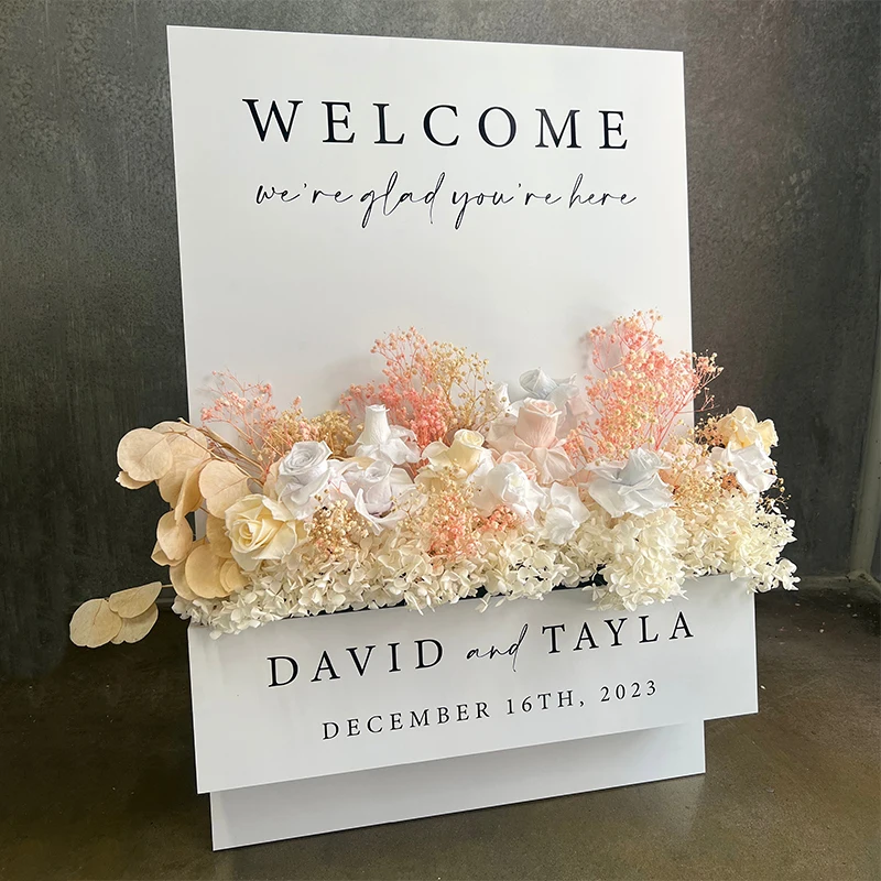 Пользовательская наклейка для цветочной коробки приветственная вывеска