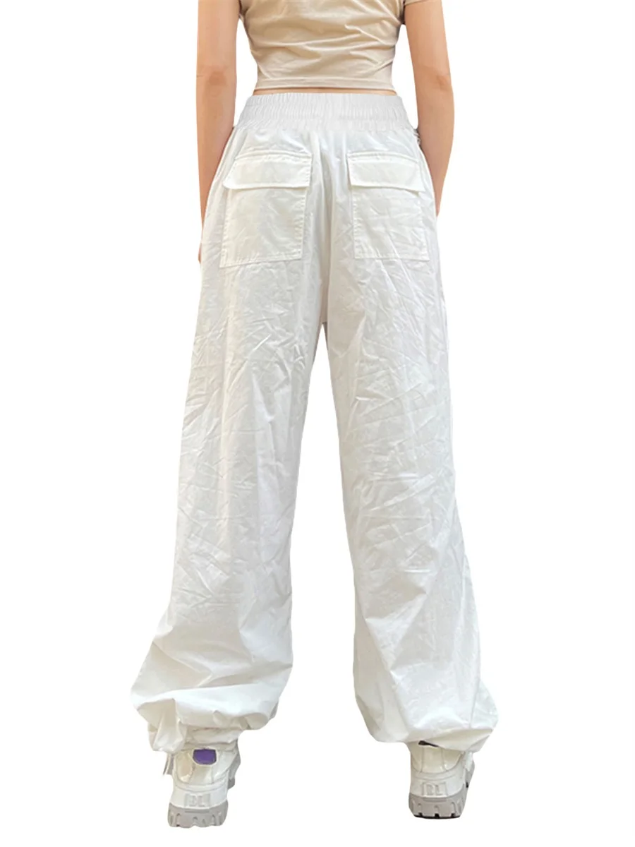 

Women s High-Waisted Palazzo Pants Loose Fit Wide-Leg Trousers with Adjustable Drawstring Elastic Waistband for a Stylish and