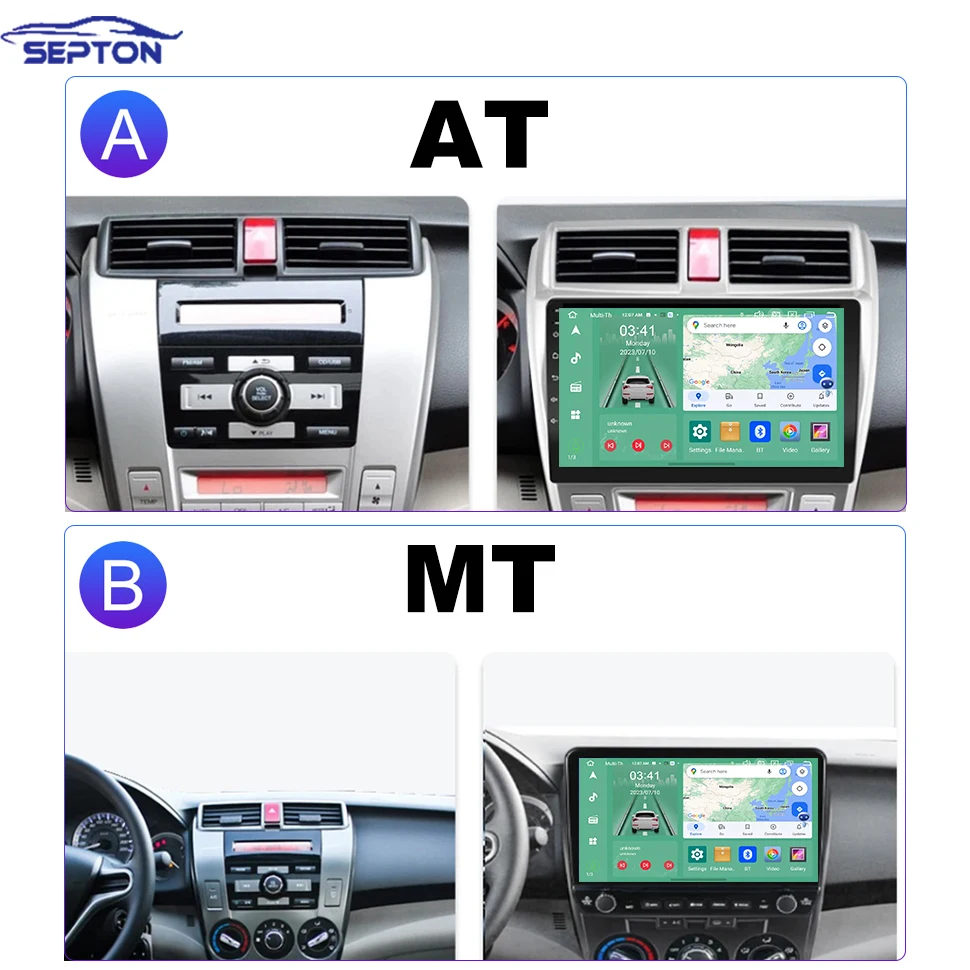 Автомобильный мультимедийный радиоплеер SEPTON для Honda City 2008 2010 2011 2012 2013 стерео QLED GPS