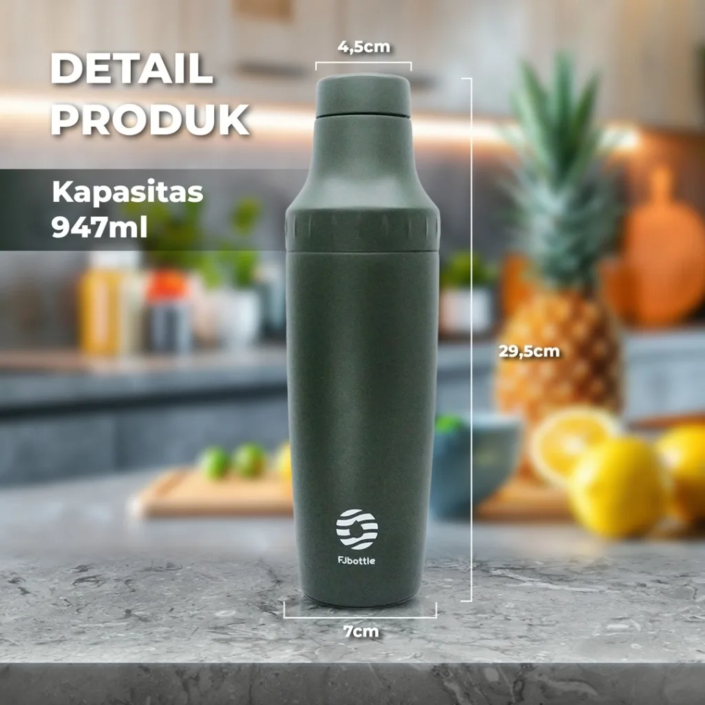 Шейкер коктейльный из нержавеющей стали 950 мл