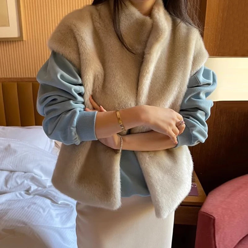 Корейский шикарный осенне-зимний винтажный темпераментный воротник-стойка из