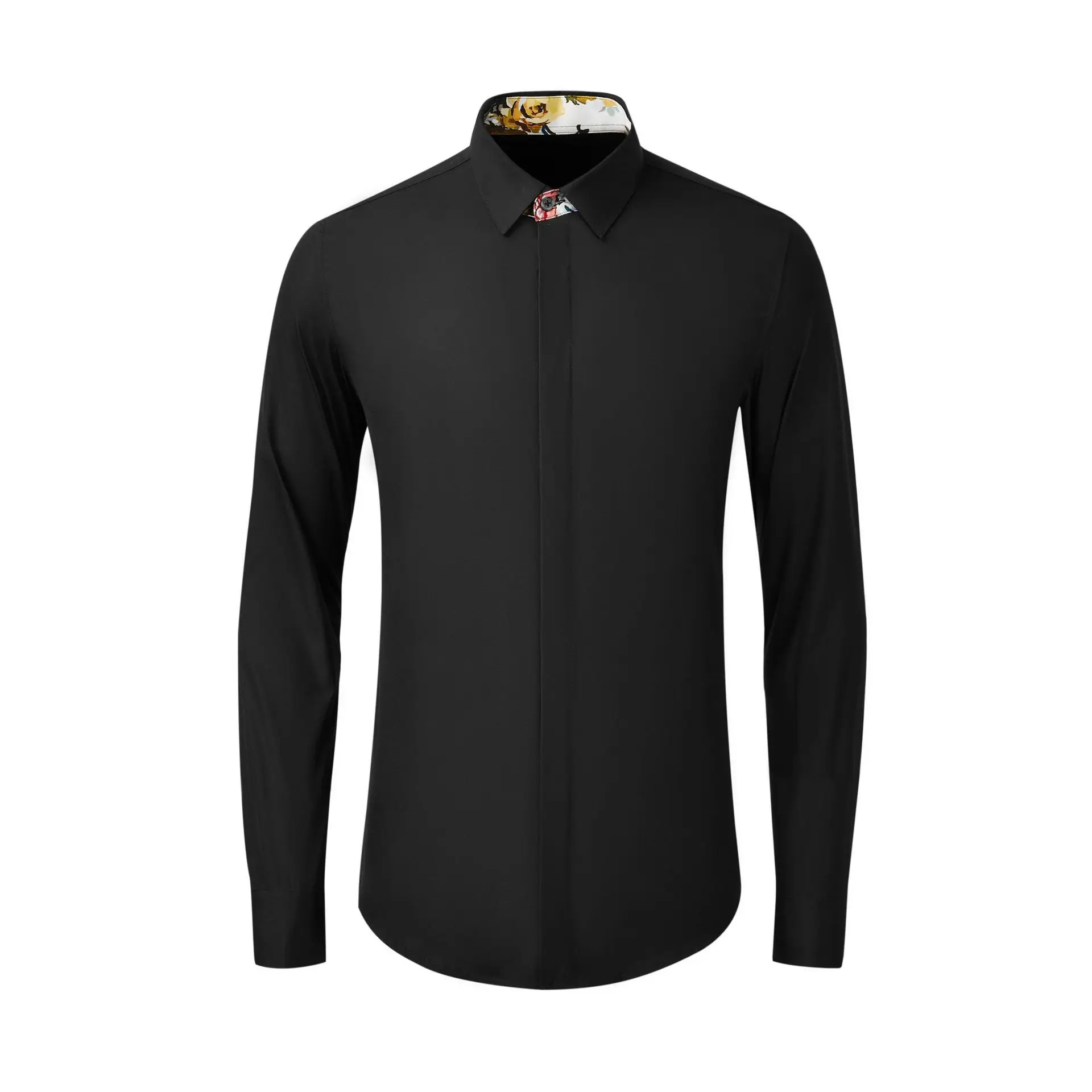 

Высококачественная Роскошная Ювелирная Новинка Стильная мужская классическая рубашка белого цвета с длинными рукавами Повседневная модная рубашка