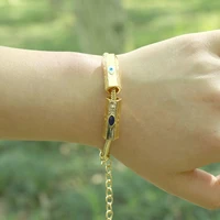 turkish evil eye heart enamel copper pendant for jewelry making diy tube metal brass accessories bracelets one piece wholesale