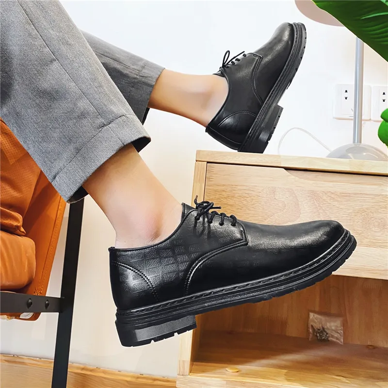 

Men Leather Shoes Point Toes Luxury Male Business Oxford Shoes Black Man Casual Shoes Fashion Party Wedding Office Shoes for Man