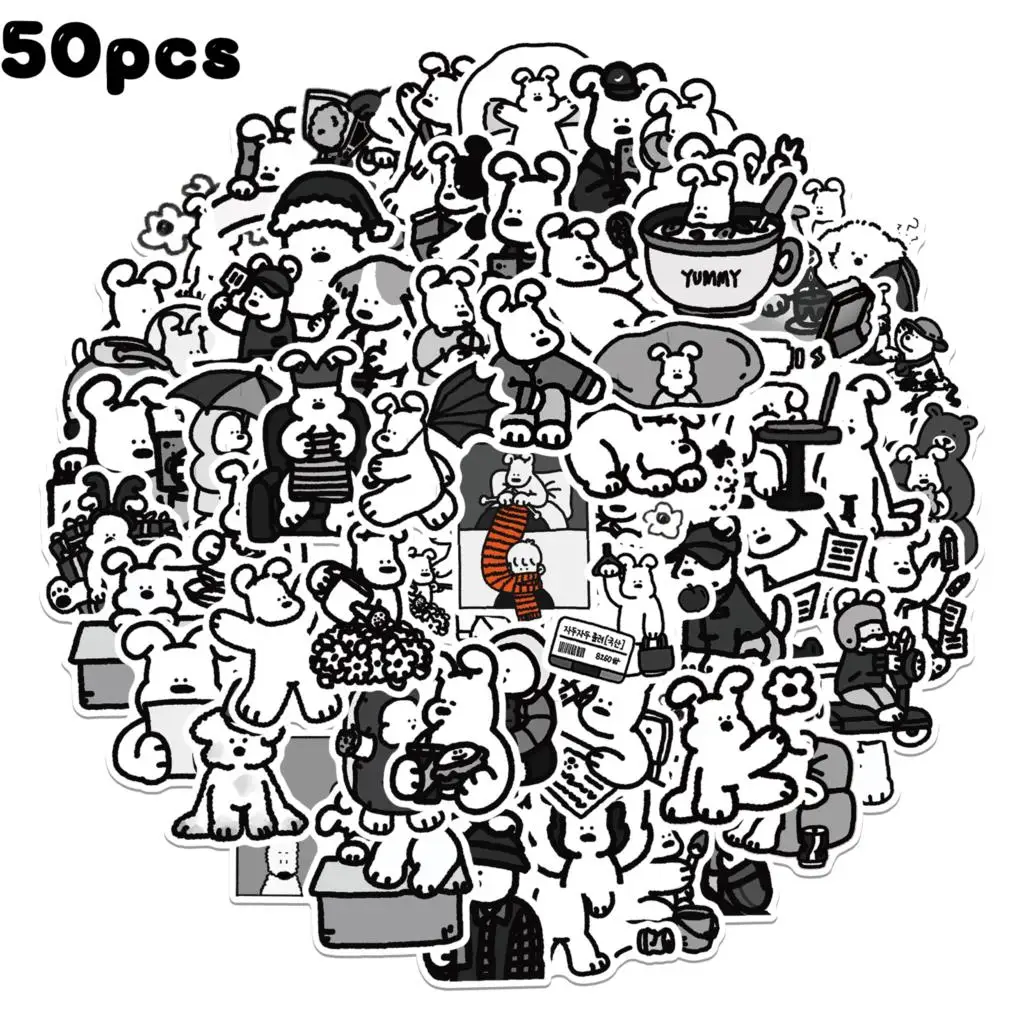 

30/62 шт., водонепроницаемые наклейки на ноутбук, с собакой