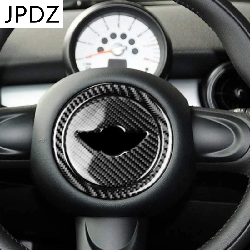

1 шт. автомобильные наклейки на чехол рулевого колеса из углеродного волокна, наклейка, внутренняя отделка для BMW Mini Cooper Clubman R55 R56 Countryman R60