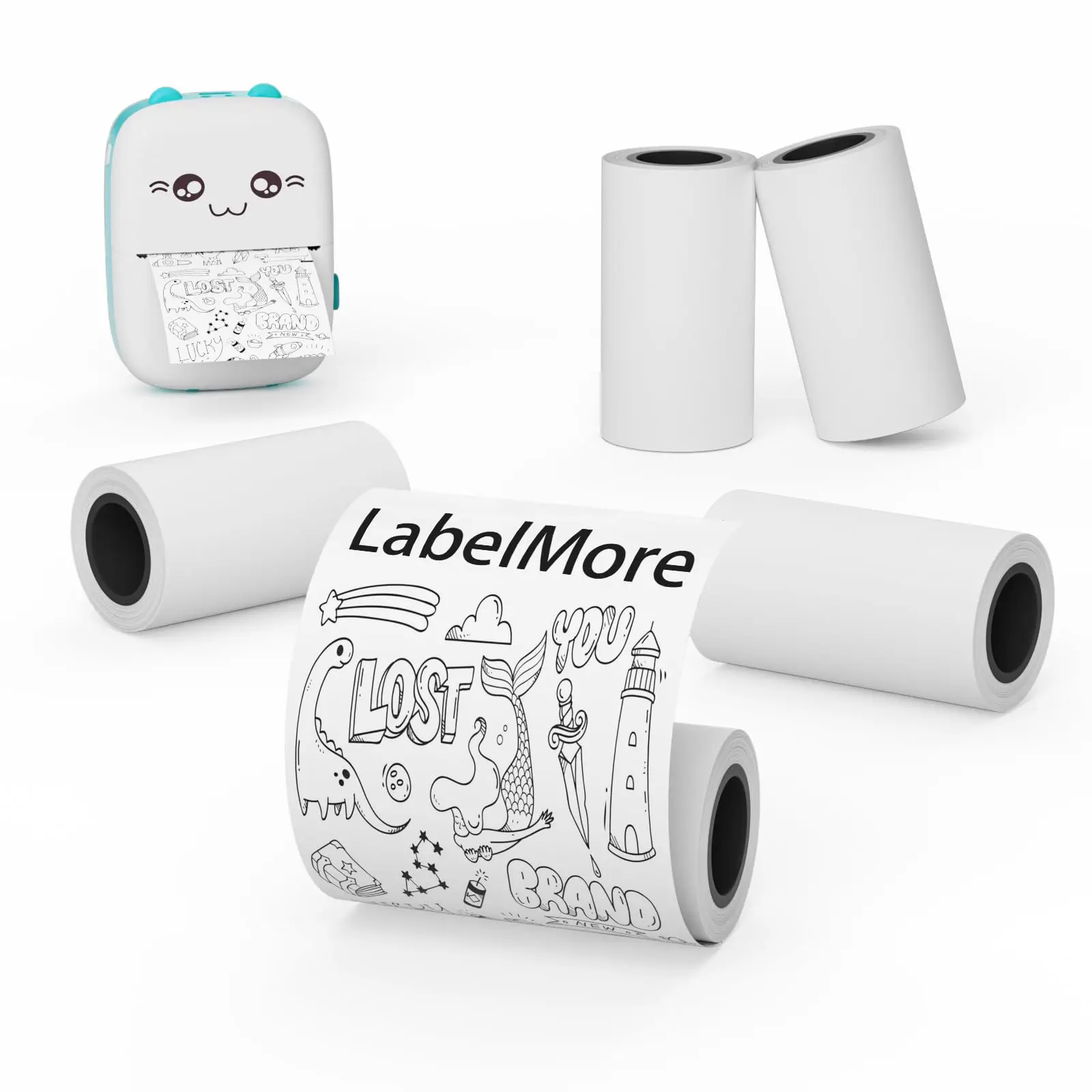 57 мм мини-наклейка для принтера прозрачная термобумага совместимая с X5 C9 A31