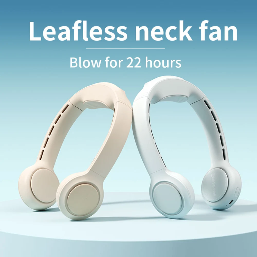 

Portable Bladeless Neck Fan 4500mAh Rechargeable Neckband Fan Wireless Cooling Fan Silent USB Fan Home Outdoor Eelctric Fan