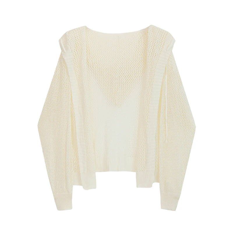 

Женский вязаный жилет в Корейском стиле SuperAen, кардиган с капюшоном и комплект из двух предметов, Осенний топ с длинными рукавами