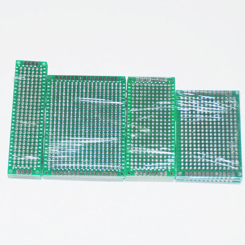 20pcs PCB Prototype Board Circuit Protoboard Universal Stripboard Prototyping Veroboard 2X8 3X7 4X6 5X7 20Pcs Each Mixed Double
