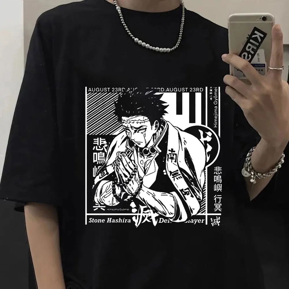 

Anime Demon Slayer T-shirts Men Short Sleeve Kimetsu No Yaiba Nezuko T-shirt Tanjiro Kamado Casual Manga Gyomei Himejima Tees